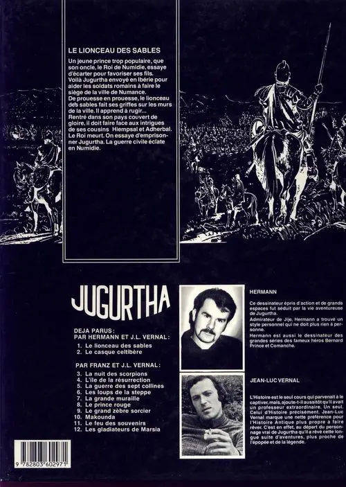 Verso de l'album Jugurtha Tome 1 Le lionceau des sables