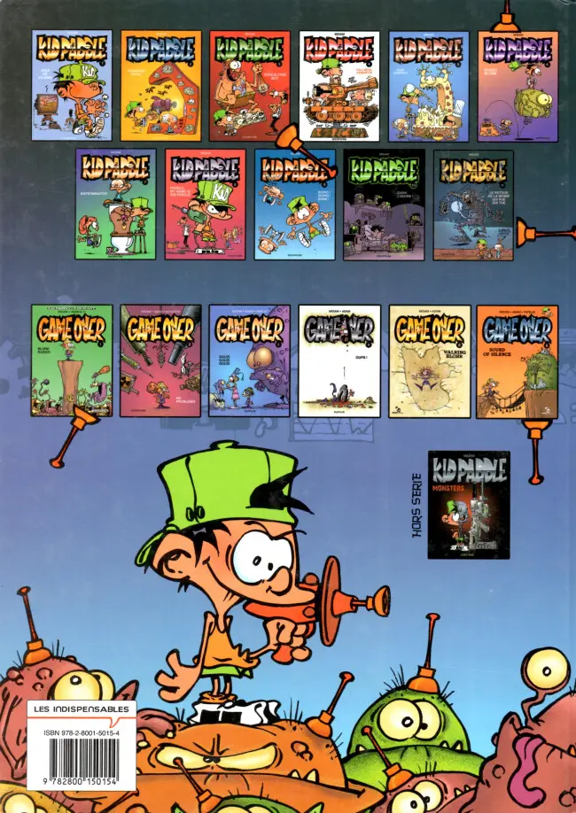 Verso de l'album Kid Paddle Tome 8 Paddle... my name is Kid Paddle