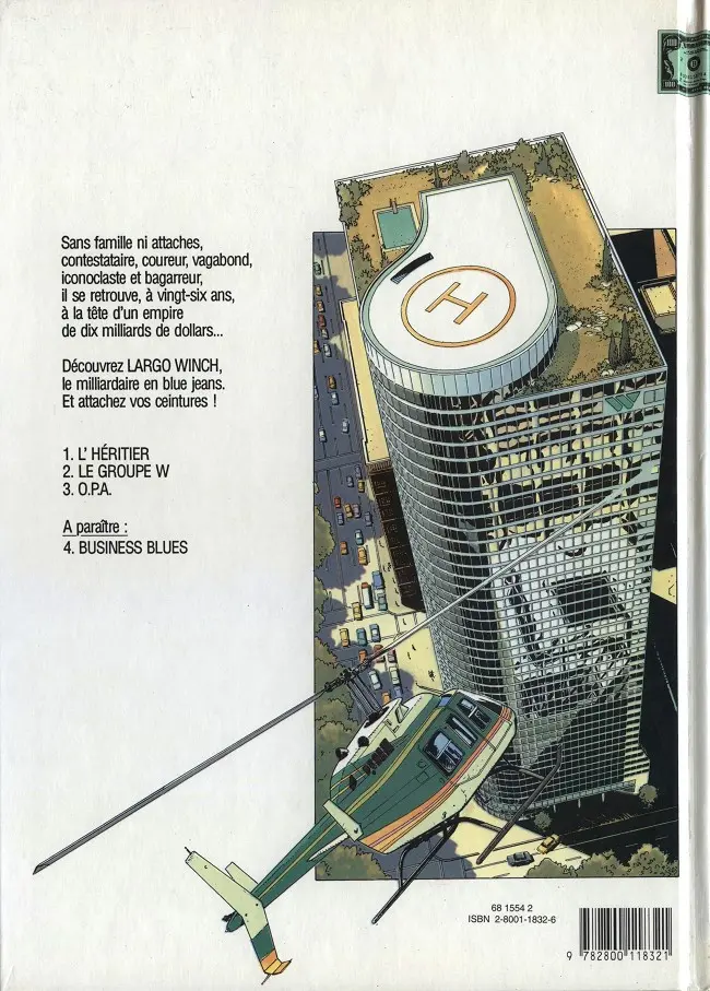 Verso de l'album Largo Winch Tome 2 Le Groupe W