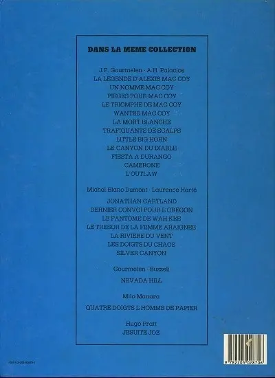 Verso de l'album Mac Coy Tome 8 Little Big Horn