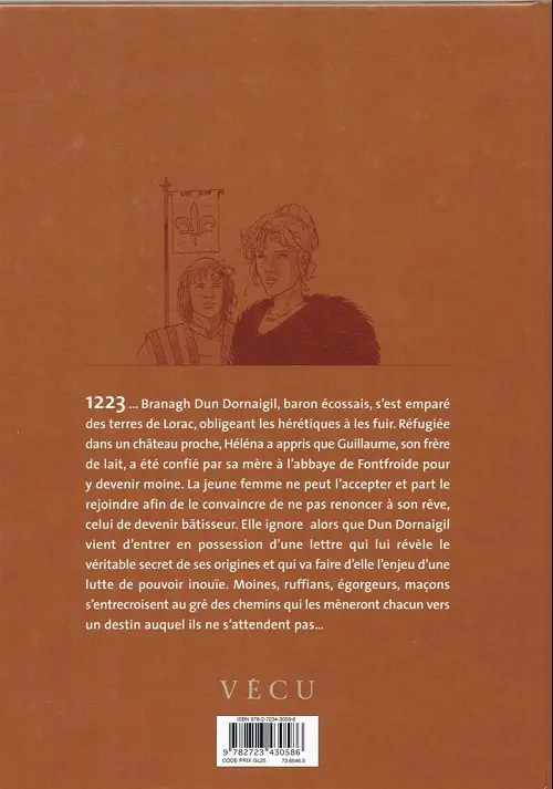 Verso de l'album Mémoire de Cendres Tome 2 Cœur de pierre