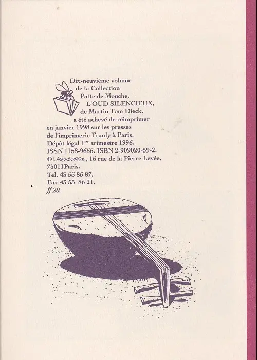 Verso de l'album L'Oud silencieux