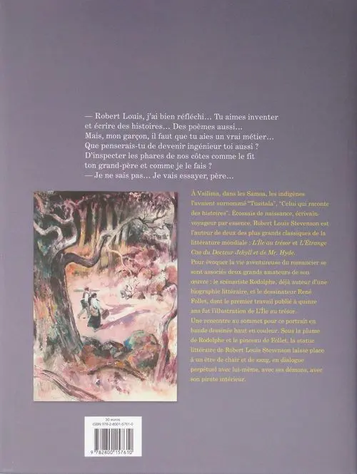 Verso de l'album Stevenson, le pirate intérieur