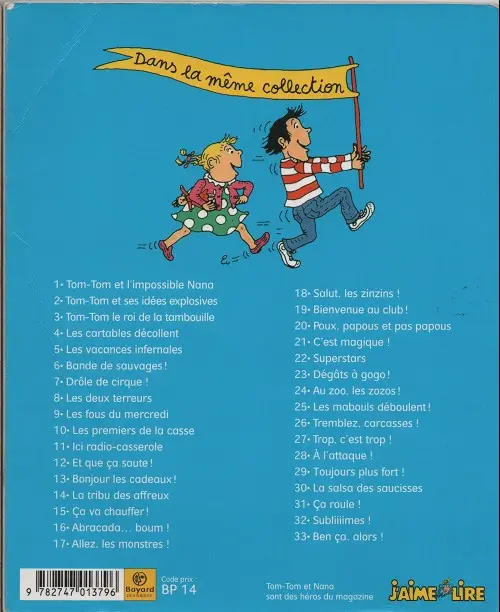 Verso de l'album Tom-Tom et Nana Tome 1 Tom-Tom et l'impossible Nana