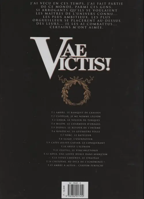Verso de l'album Vae Victis ! Tome 3 Garak, le voleur de torques