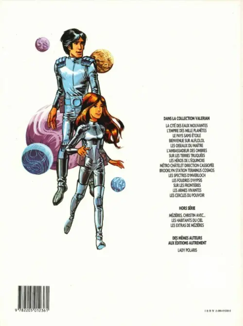Verso de l'album Valérian Tome 8 Les héros de l'Equinoxe