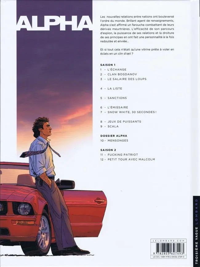 Verso de l'album Alpha Tome 12 Petit tour avec Malcolm