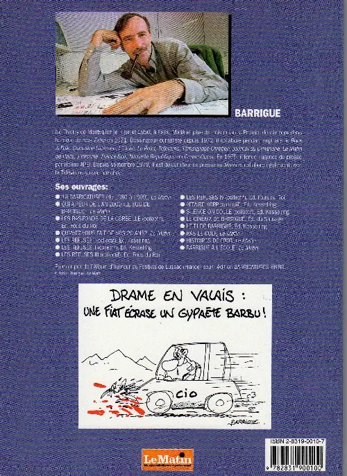 Verso de l'album Barricatures Tome 19 L'Année 1999 à traits tirés