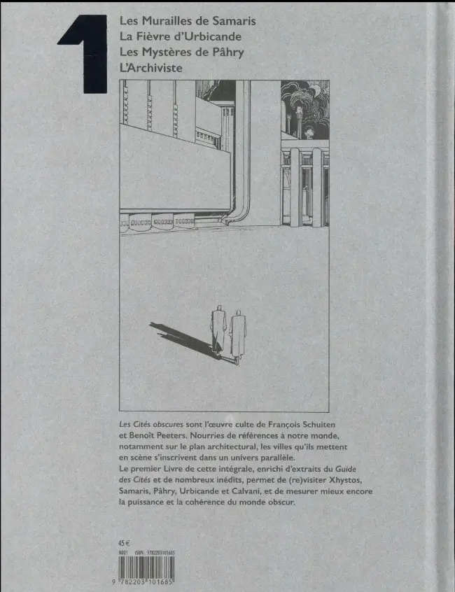 Verso de l'album Les Cités obscures Livre 1