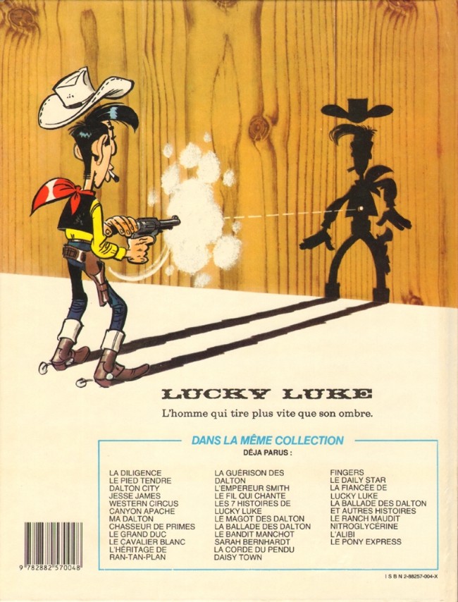 Verso de l'album Lucky Luke Tome 59 Le Pony Express
