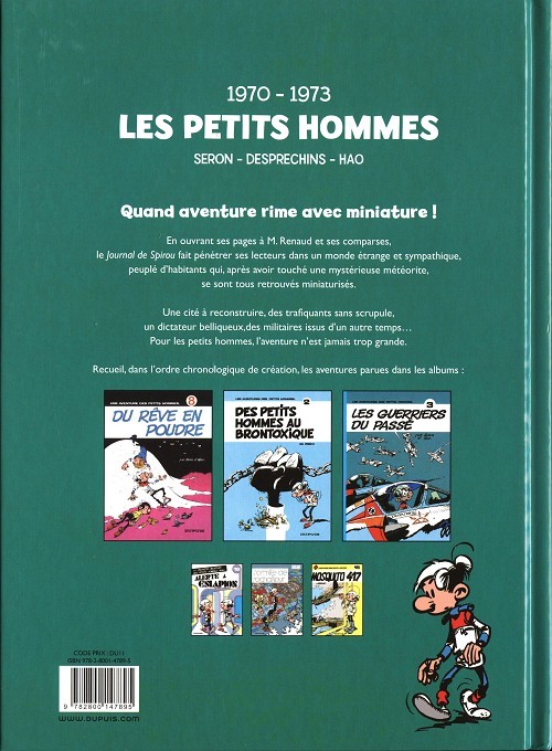 Verso de l'album Les Petits hommes Intégrale 1970-1973