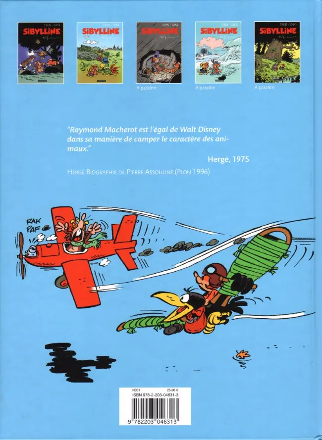 Verso de l'album Sibylline Tome 2 1969-1974