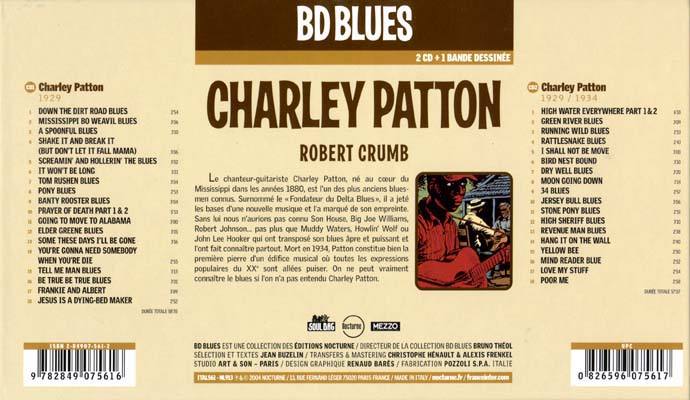 Verso de l'album BD Blues Tome 3 Charley Patton