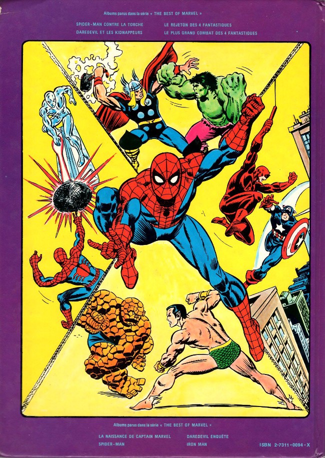 Verso de l'album The Best of Marvel Tome 8 Spider-Man