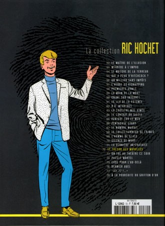Verso de l'album Ric Hochet La collection Tome 72 Le trésor des Marolles