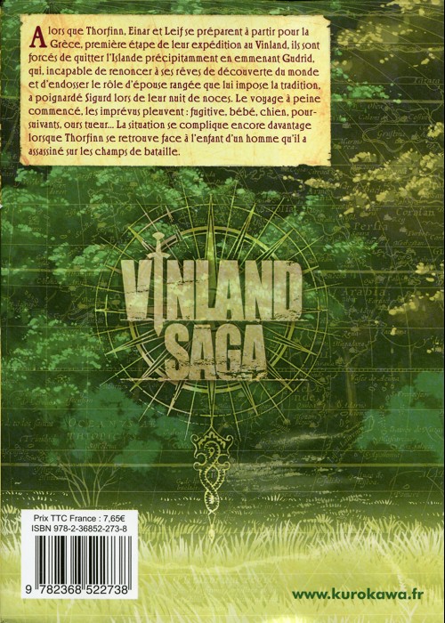 Verso de l'album Vinland Saga Volume 16