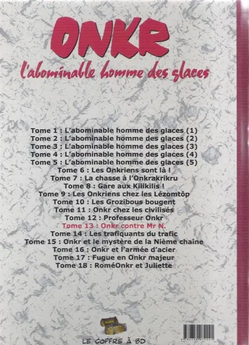 Verso de l'album Onkr Tome 13 Onkr contre Mr N
