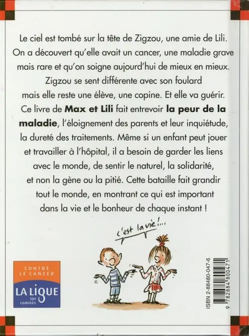 Verso de l'album Ainsi va la vie Tome 66 La copine de Lili a une maladie grave