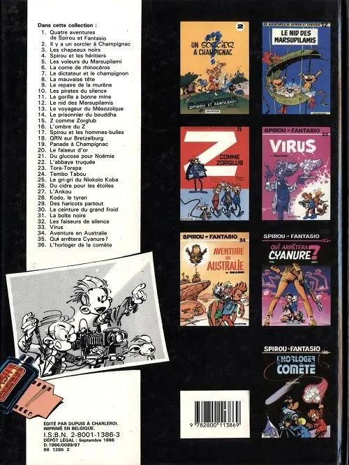 Verso de l'album Spirou et Fantasio Tome 37 Le réveil du Z