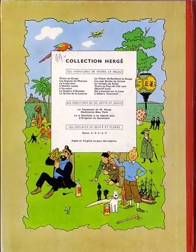 Verso de l'album Tintin Tome 18 L'affaire Tournesol