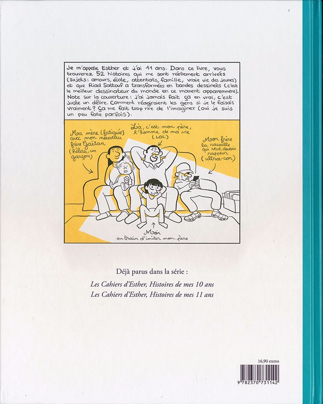 Verso de l'album Les Cahiers d'Esther Tome 2 Histoires de mes 11 ans