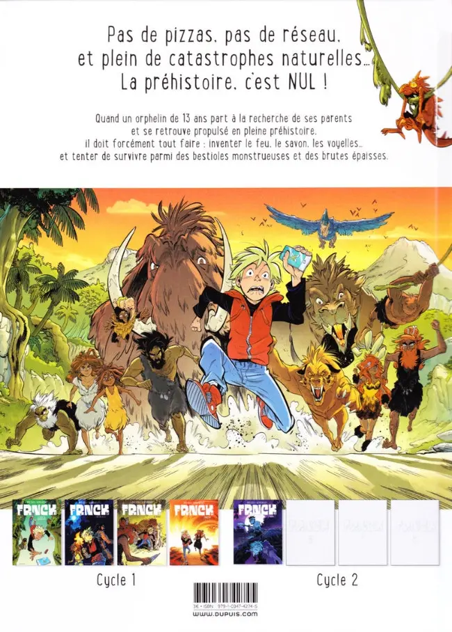Verso de l'album Frnck Tome 4 L'éruption