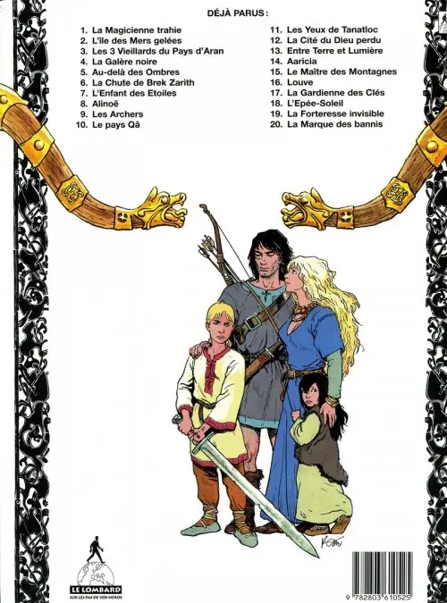 Verso de l'album Thorgal Tome 19 La Forteresse invisible