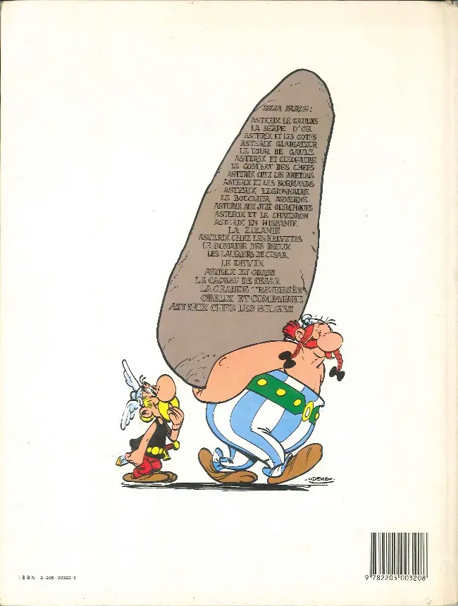 Verso de l'album Astérix Tome 12 Astérix aux jeux olympiques