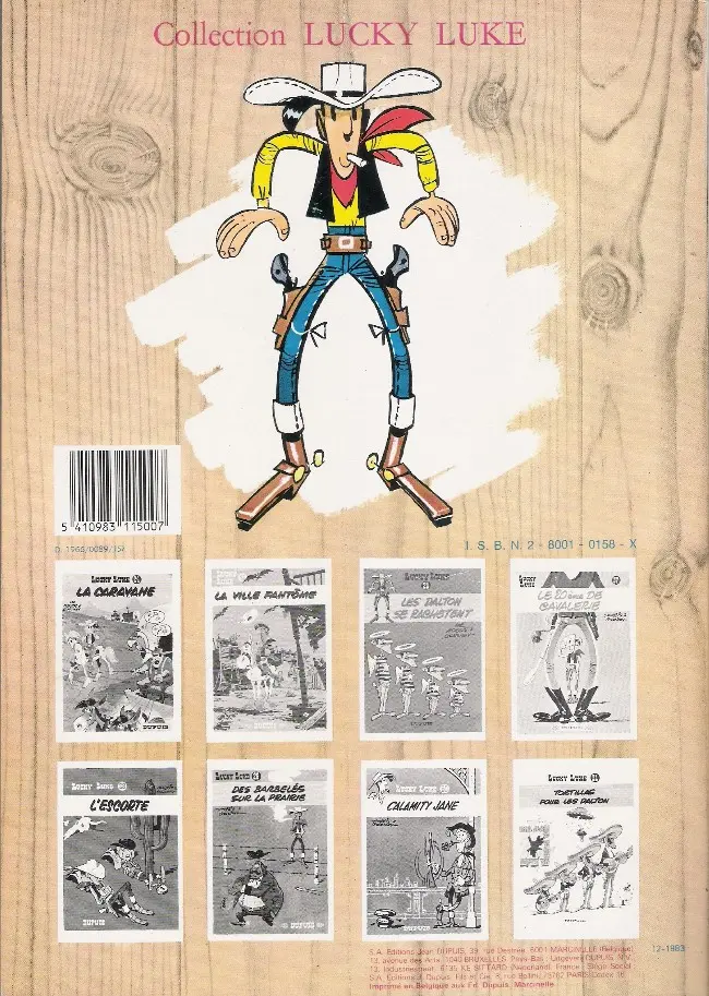 Verso de l'album Lucky Luke Tome 19 Les rivaux de Painful Gulch