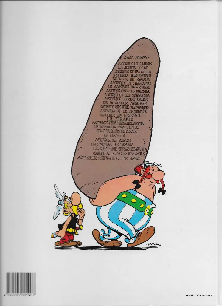 Verso de l'album Astérix Tome 9 Astérix et les Normands