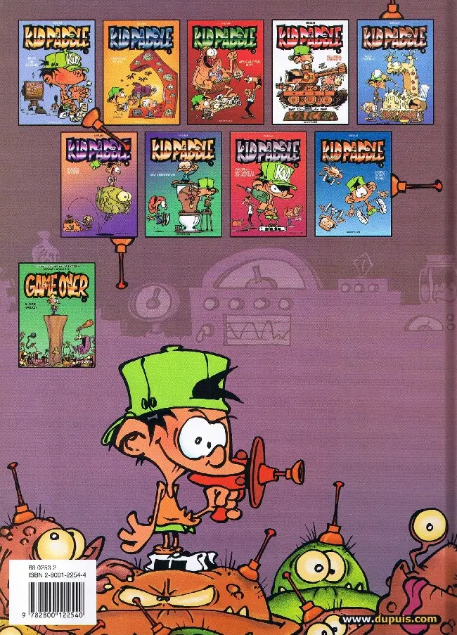 Verso de l'album Kid Paddle Tome 1 Jeux de vilains