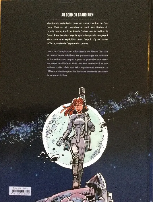 Verso de l'album Valérian Tome 19 Au bord du Grand rien