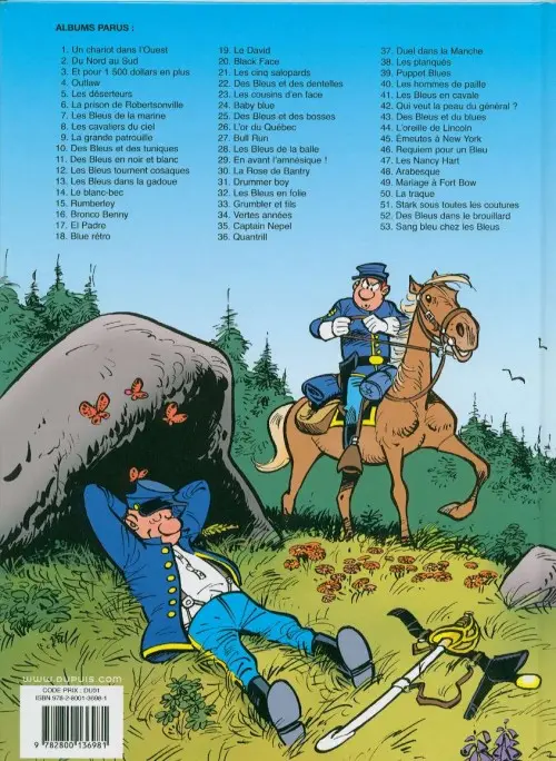 Verso de l'album Les Tuniques Bleues Tome 49 Mariage à fort Bow