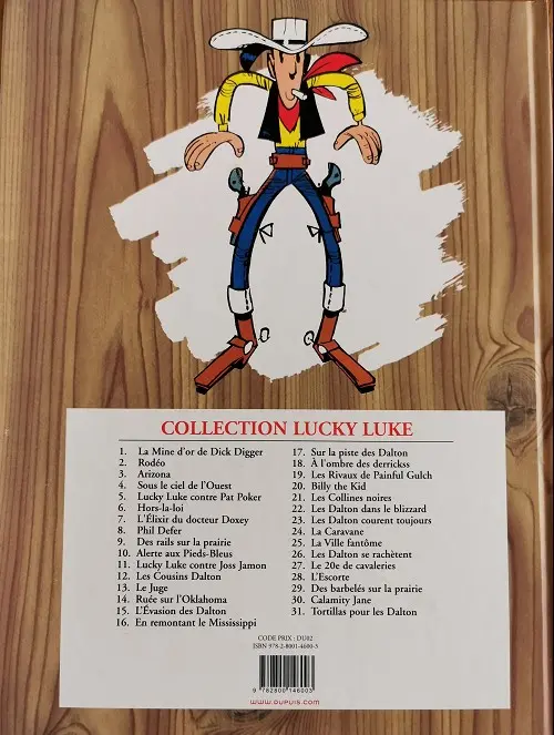 Verso de l'album Lucky Luke Tome 1 La mine d'or de dick digger