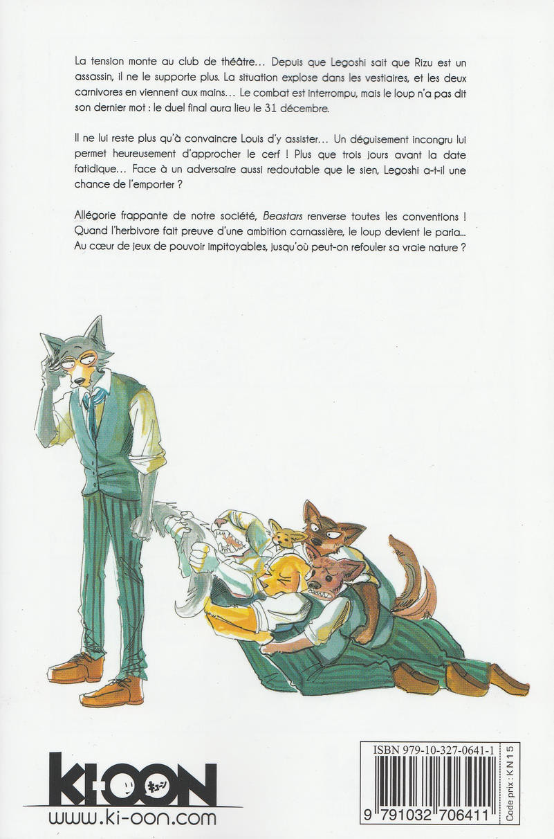 Verso de l'album Beastars Vol. 11