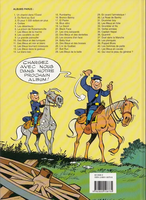 Verso de l'album Les Tuniques Bleues Tome 16 Bronco Benny