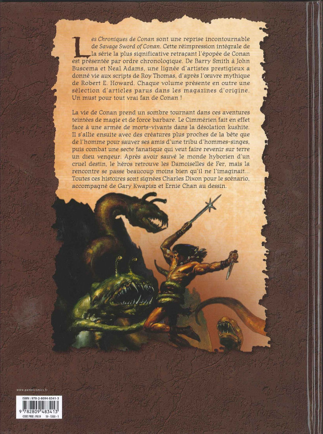 Verso de l'album Les Chroniques de Conan Tome 26 1988 (II)