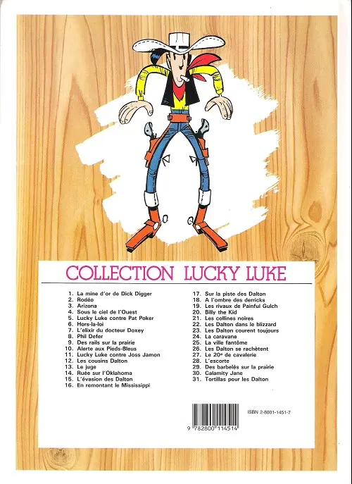 Verso de l'album Lucky Luke Tome 11 Lucky Luke contre Joss Jamon