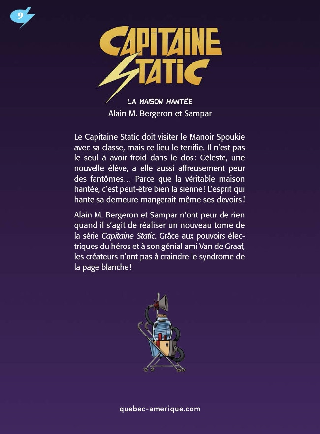 Verso de l'album Capitaine Static 9 La Maison hantée