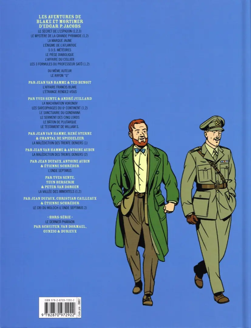 Verso de l'album Blake et Mortimer Tome 27 Le cri du Moloch