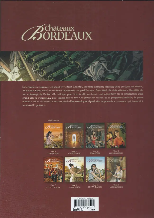 Verso de l'album Châteaux Bordeaux Tome 2 L'Œnologue