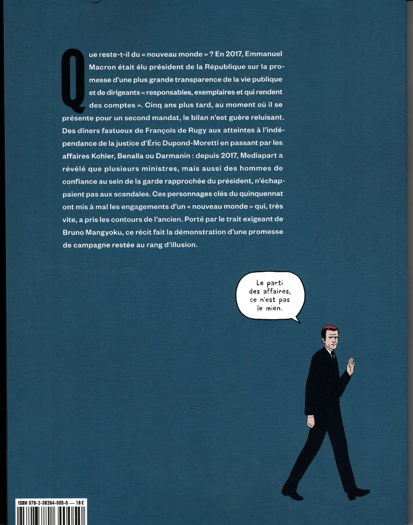 Verso de l'album La présidence Macron sous enquêtes
