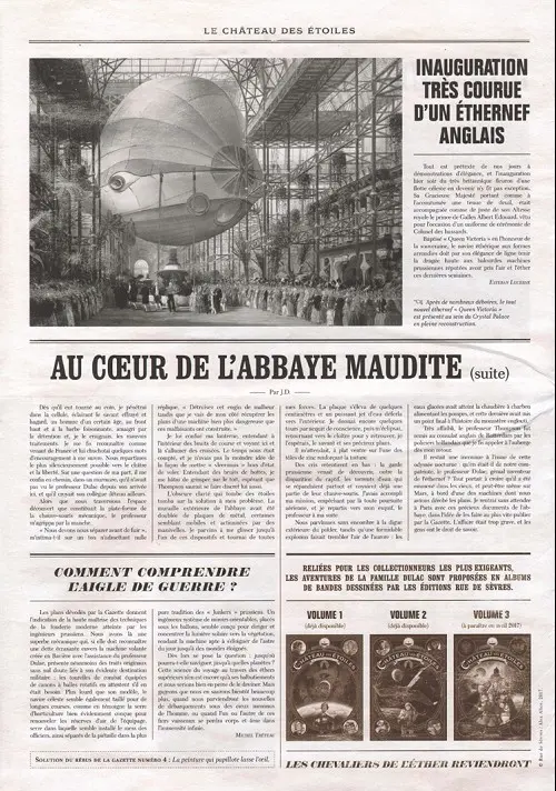 Verso de l'album Le Château des étoiles Le Château des Etoiles - Gazette N° 9 Le fantôme de l'éther