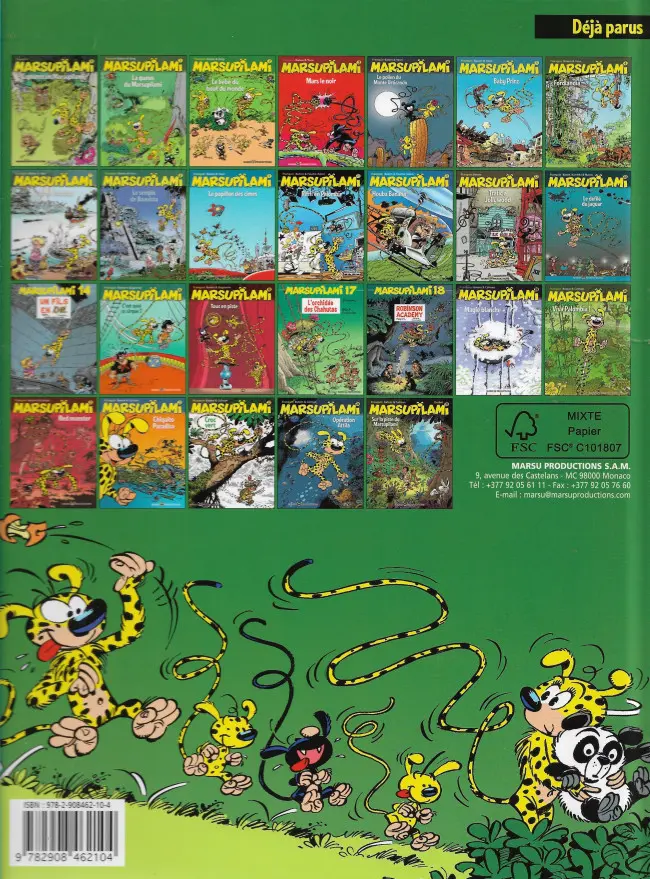 Verso de l'album Marsupilami Tome 2 Le bébé du bout du monde