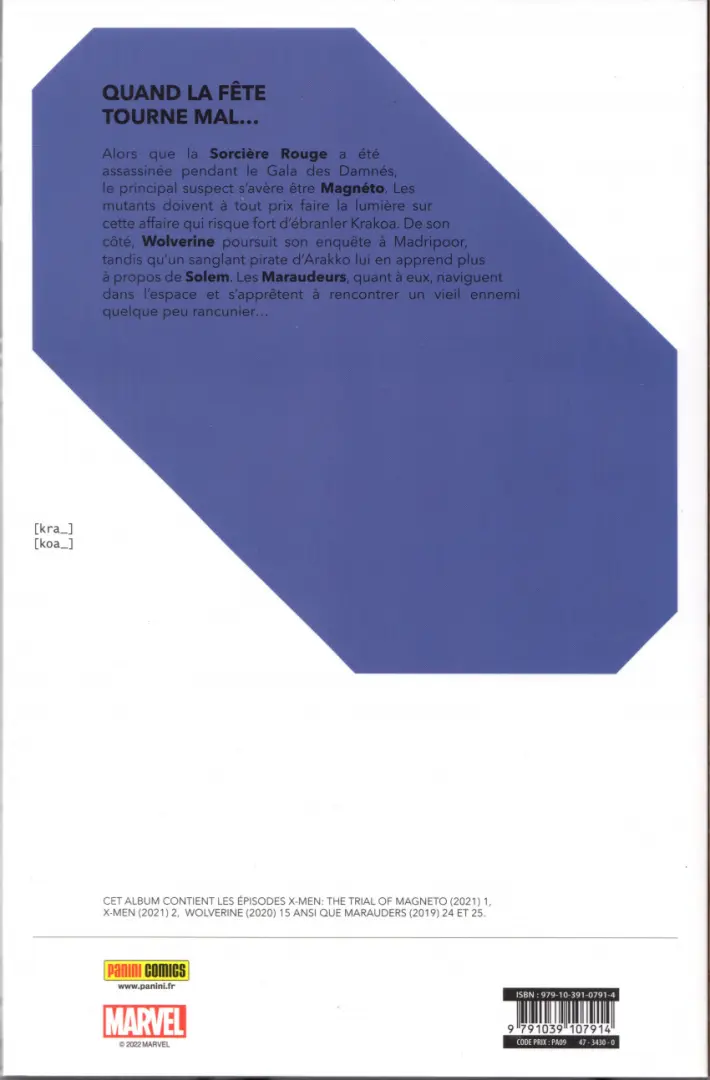 Verso de l'album Reign of X Volume 16