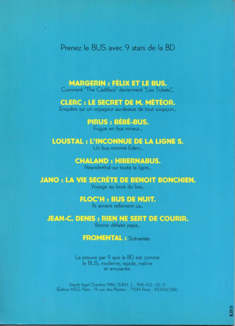 Verso de l'album Félix et le bus CGFTE2