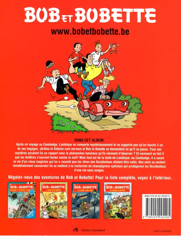 Verso de l'album Bob et Bobette Tome 102 Le vol des songes