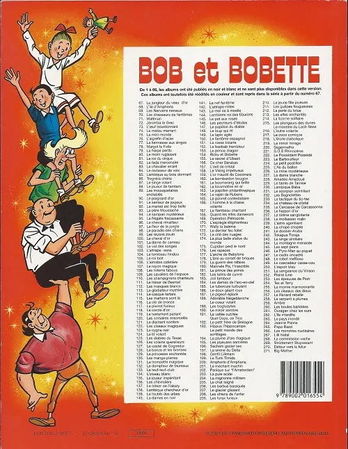 Verso de l'album Bob et Bobette Tome 186 Le doux géant roux