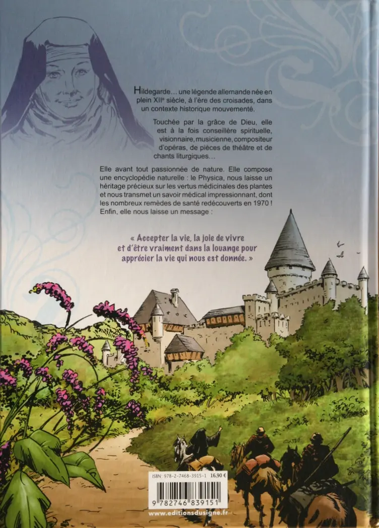 Verso de l'album Hildegarde de Bingen Une légende vivante du XIIe siècle