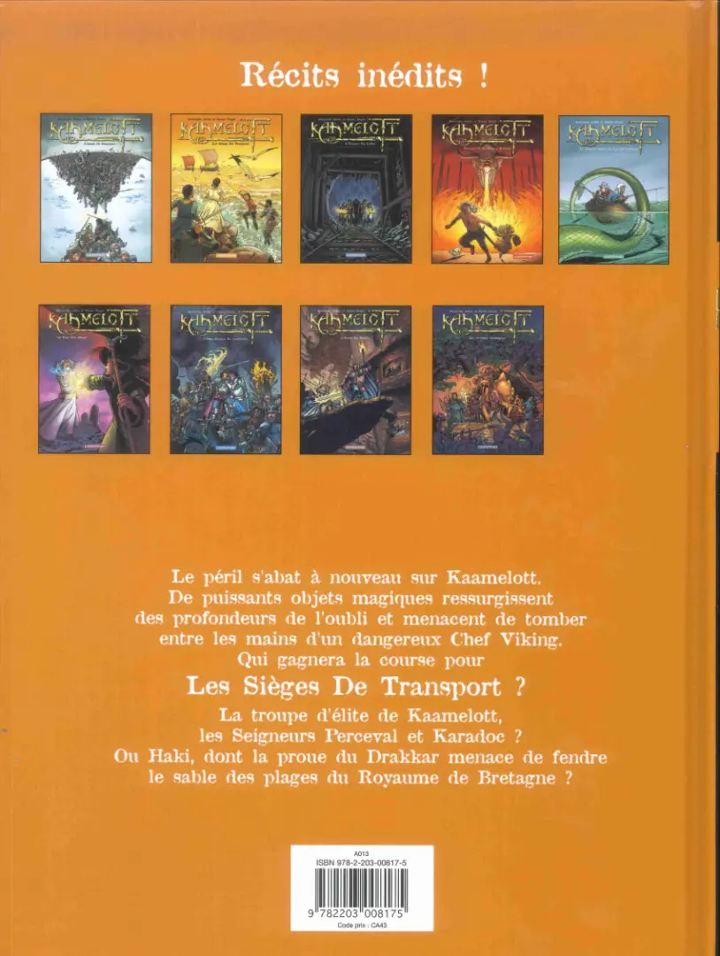 Verso de l'album Kaamelott Tome 2 Les sièges de transport